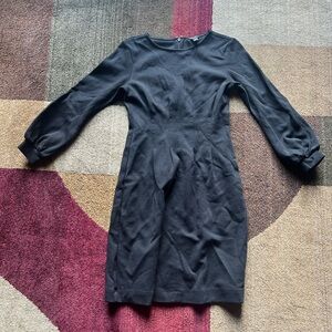 Ann Taylor Classic Black Long Sleeve Dress